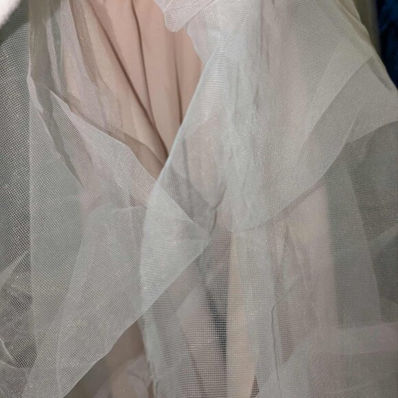 Flower GirI- Ivory Lace Tulle Wedding Dress – Sleeveless Floral Appliqué - Picture 5 of 12